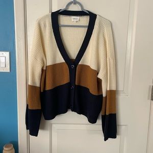 Tri color fall/winter crop sweater